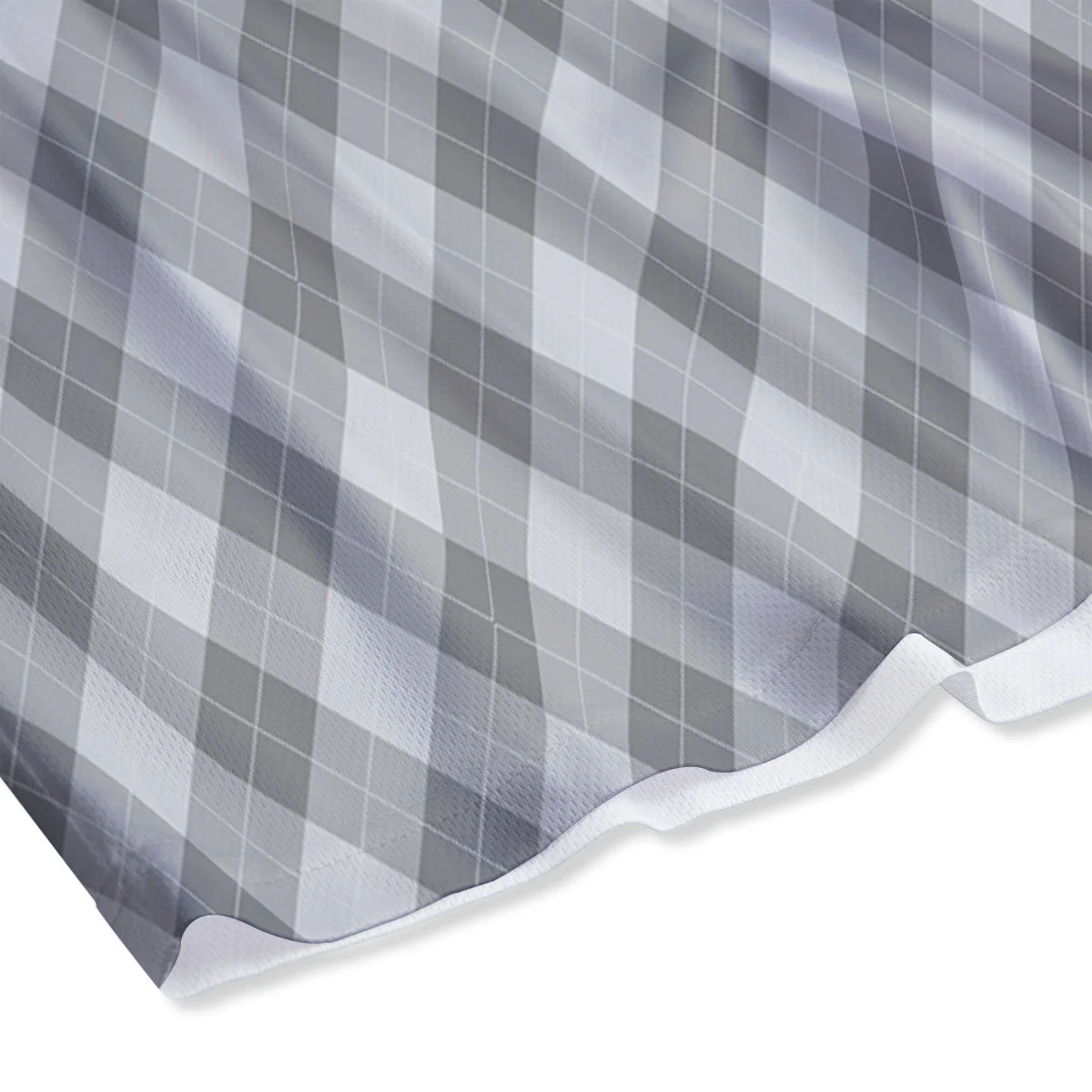 Argyle Grey Print Pattern Mesh Shorts - Image 4