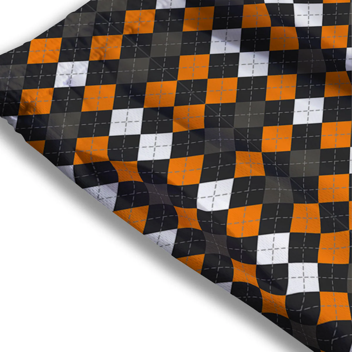 Argyle Halloween Print Pattern Mesh Shorts - Image 3