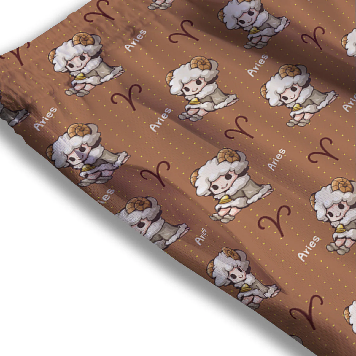 Aries Cute Cartoon Print Pattern Mesh Shorts - Image 3