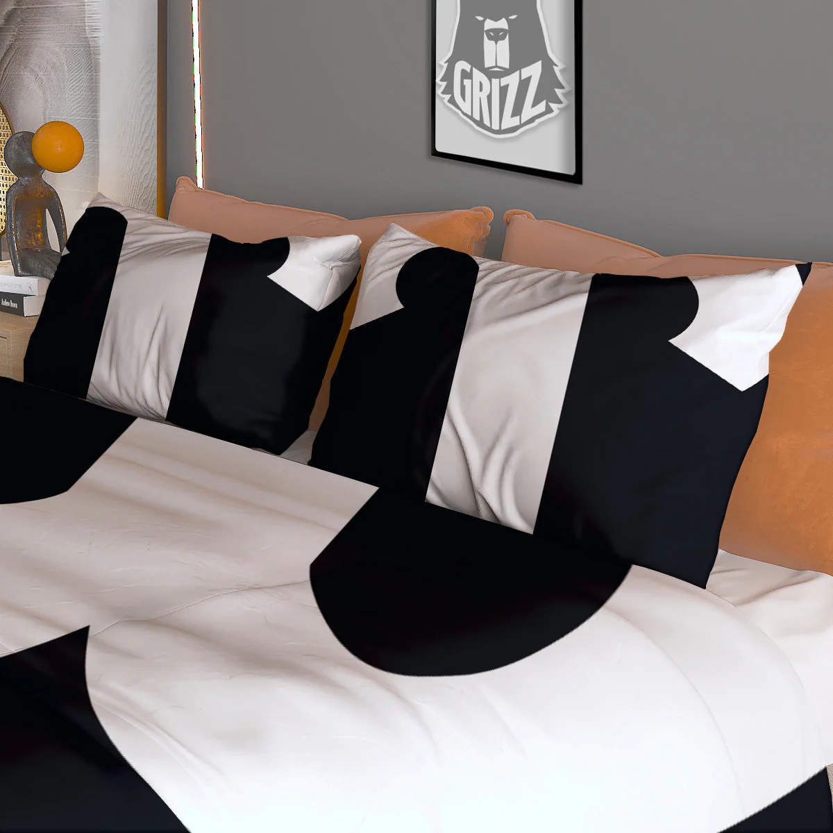 Aries Sign White And Black Print Duvet Cover Bedding Set - Image 3
