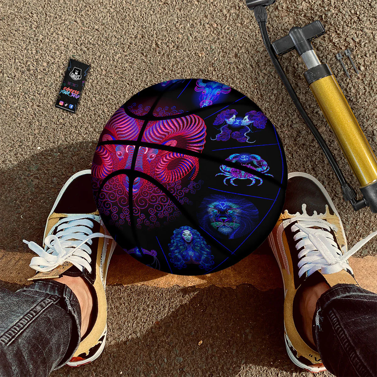 Astrological And Aries Signs Print Basketball - Image 2