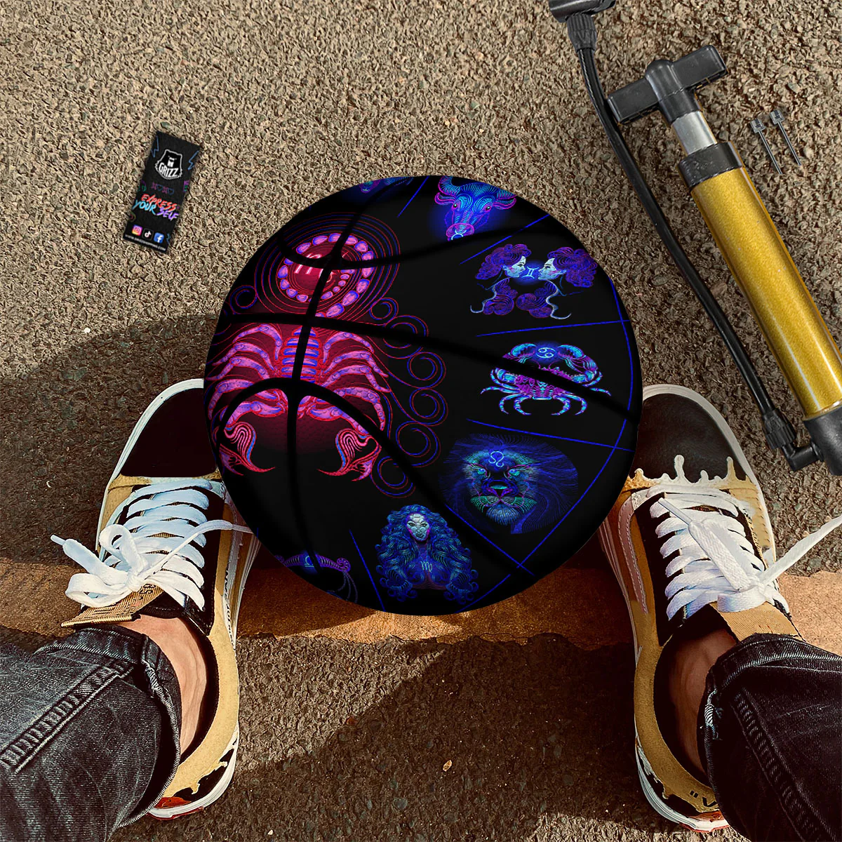 Astrological And Scorpio Signs Print Basketball - Image 2