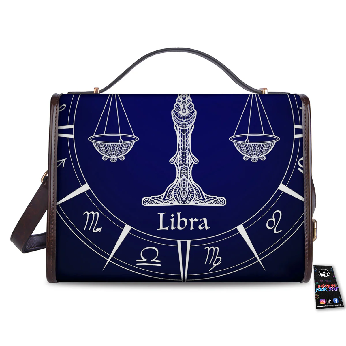 Astrological Libra Signs Libra Print Women's Satchel Bag - Image 2