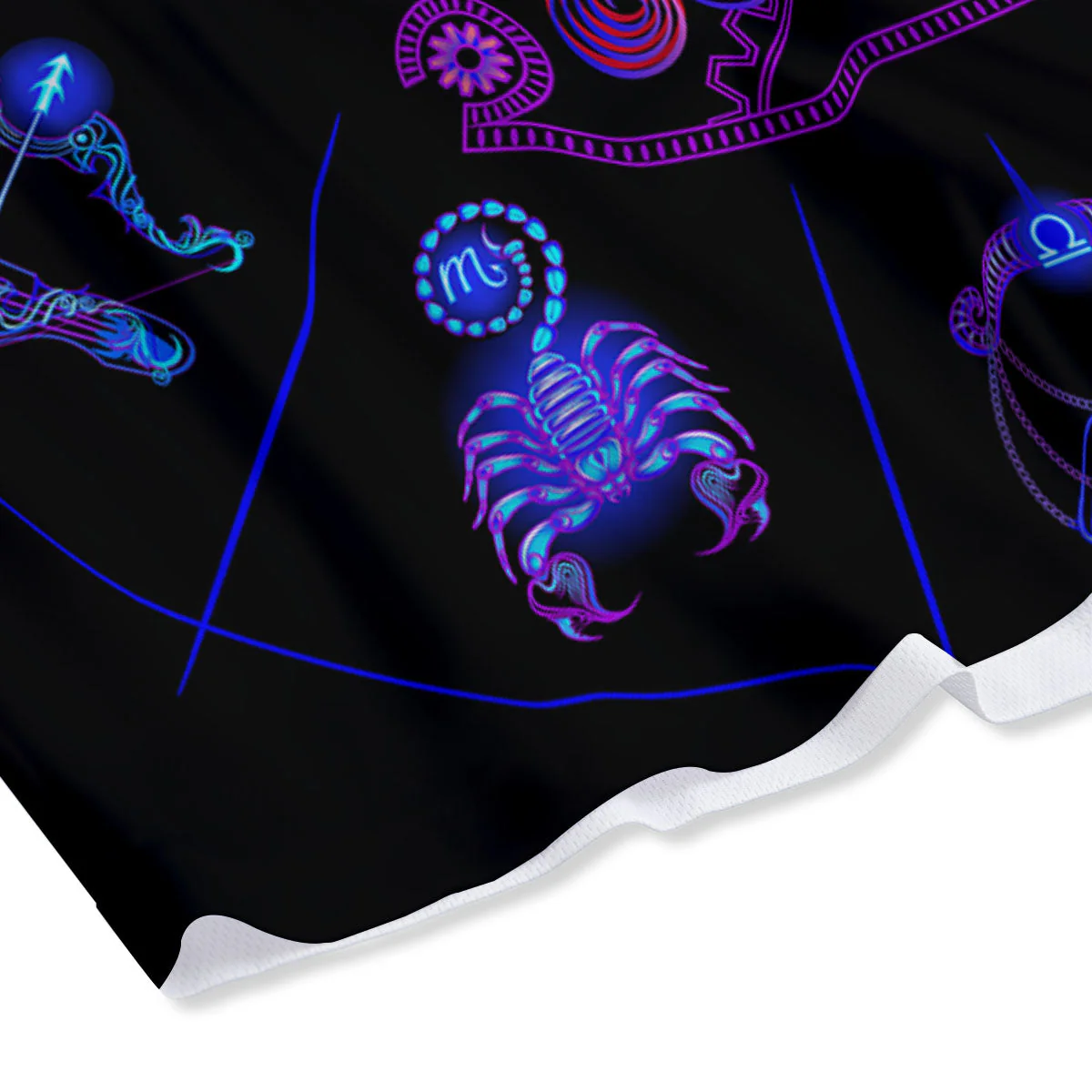 Astrological Signs And Sagittarius Print Mesh Shorts - Image 4