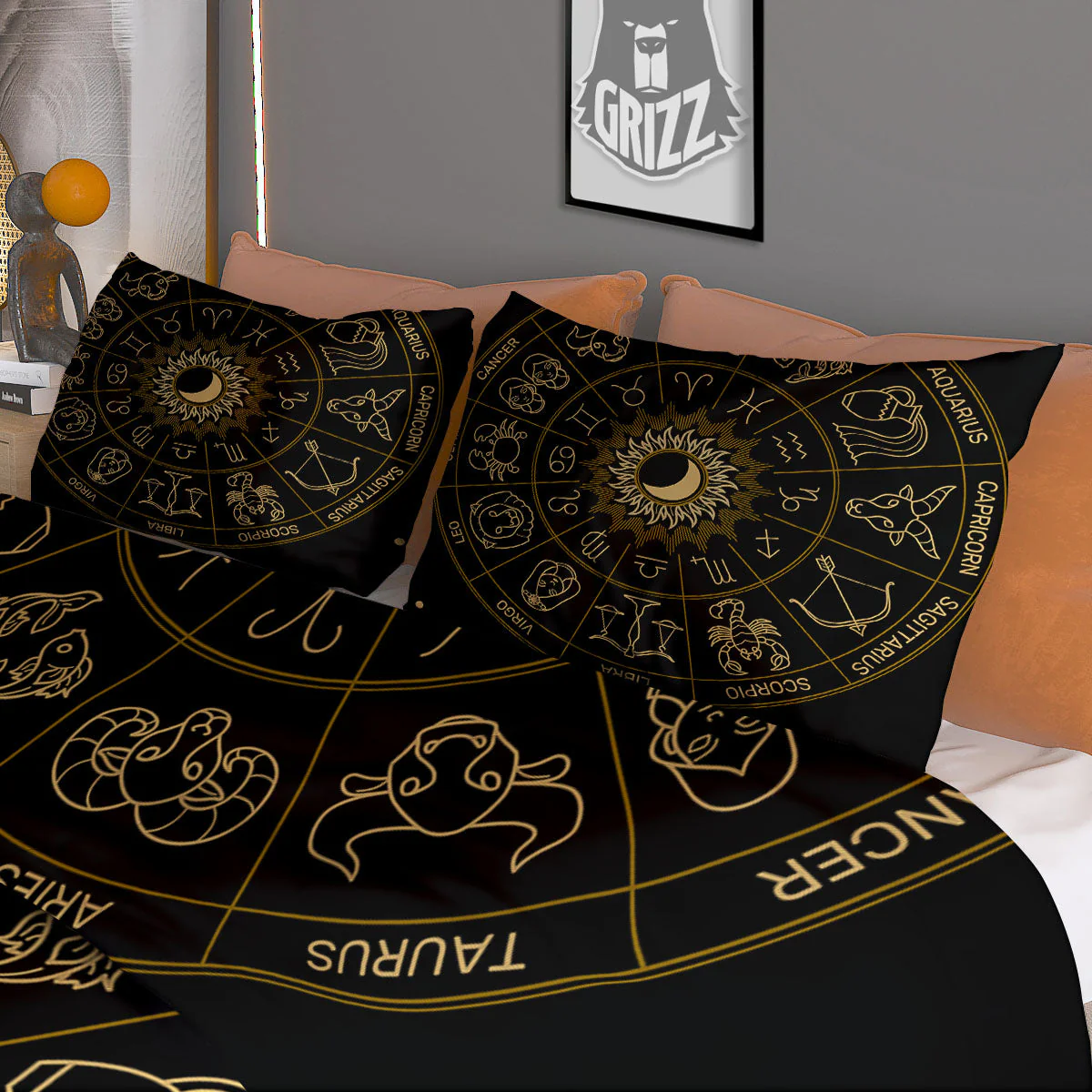 Astrology Zodiac Signs Print Duvet Cover Bedding Set - Image 3