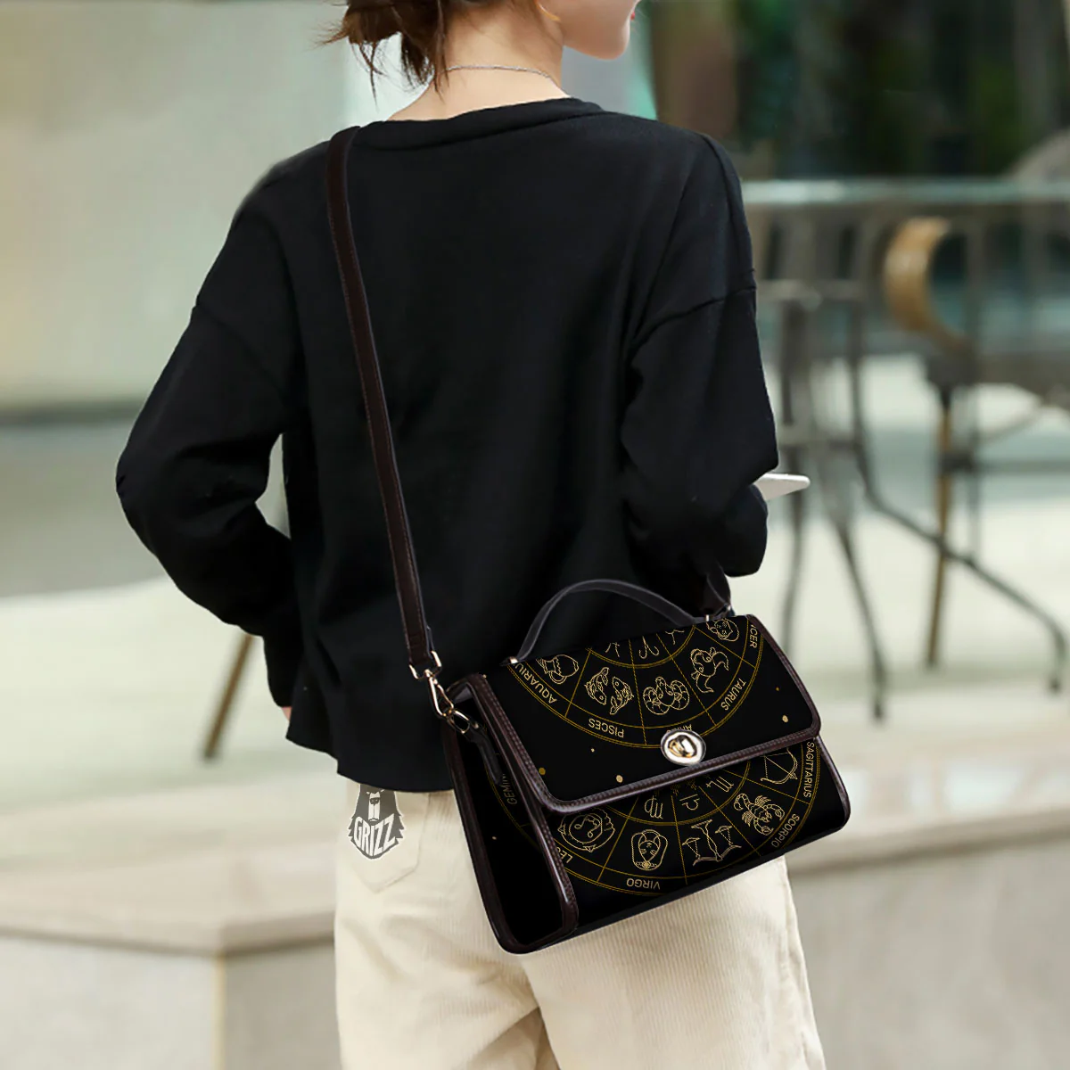 Astrology Zodiac Signs Print Women's Satchel Bag - Image 3