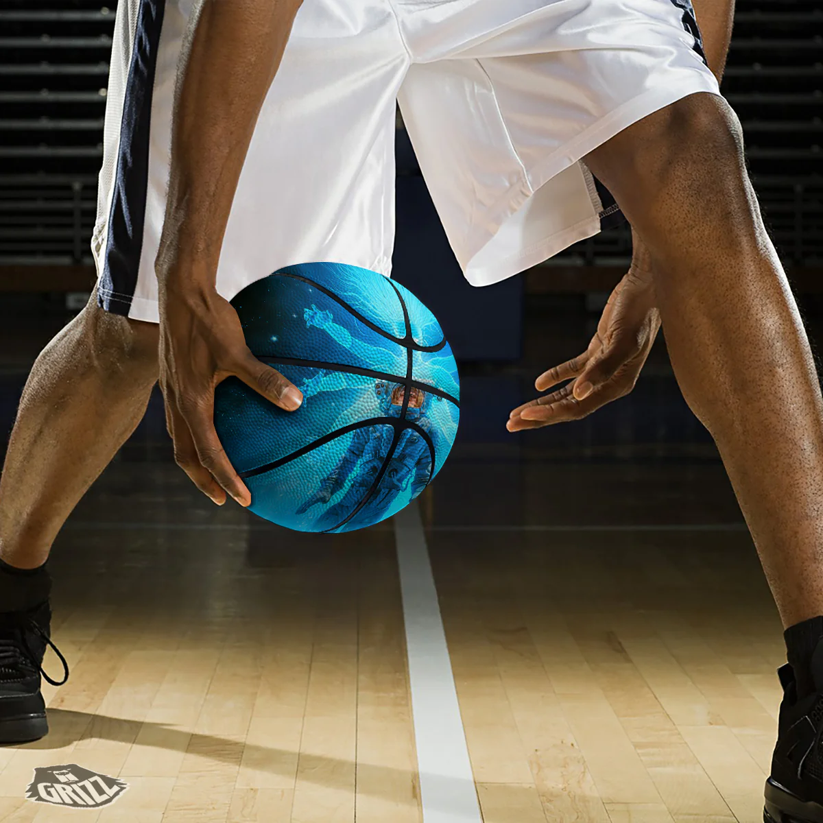 Astronaut And Female Alien Print Basketball - Image 3