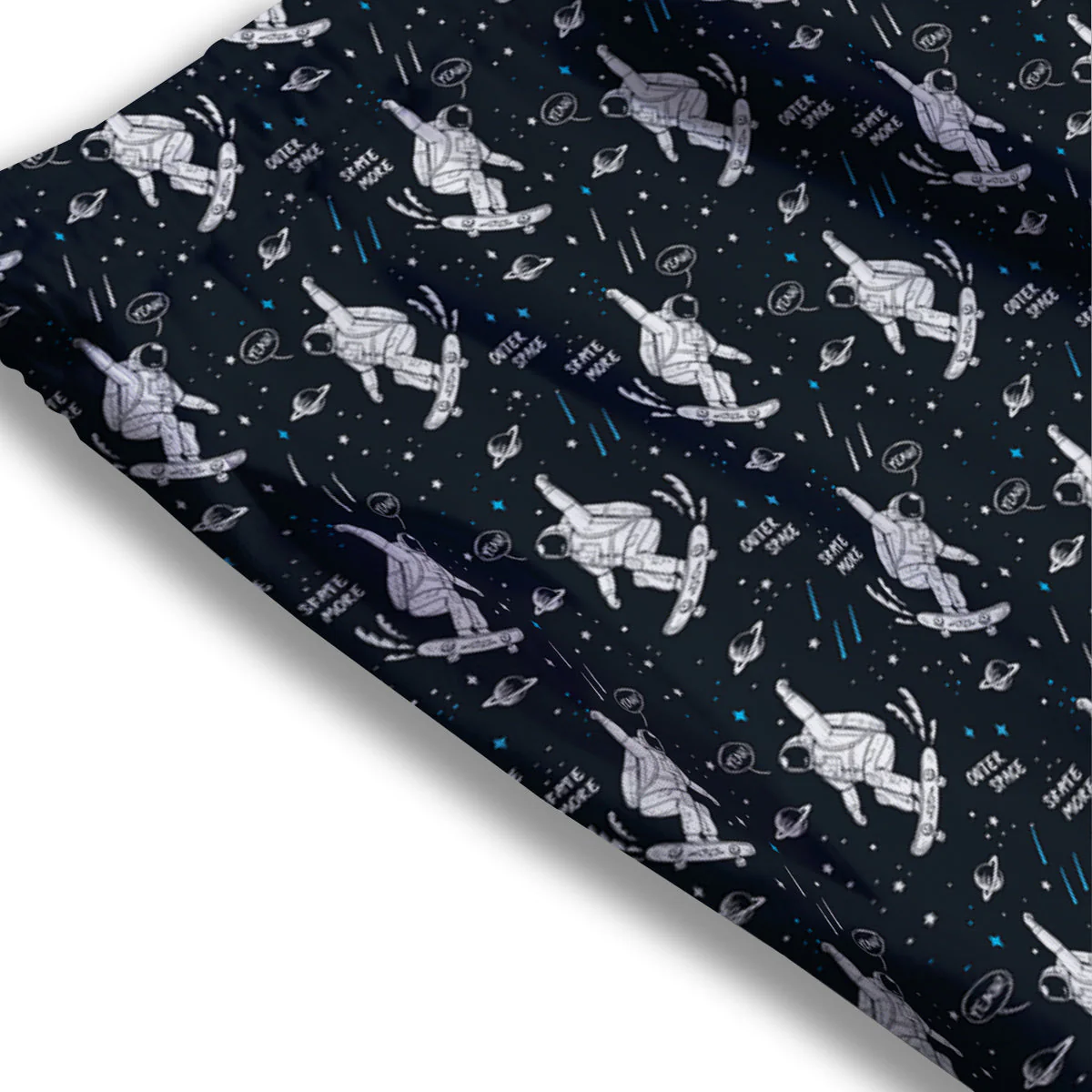 Astronaut Cute Print Pattern Mesh Shorts - Image 3