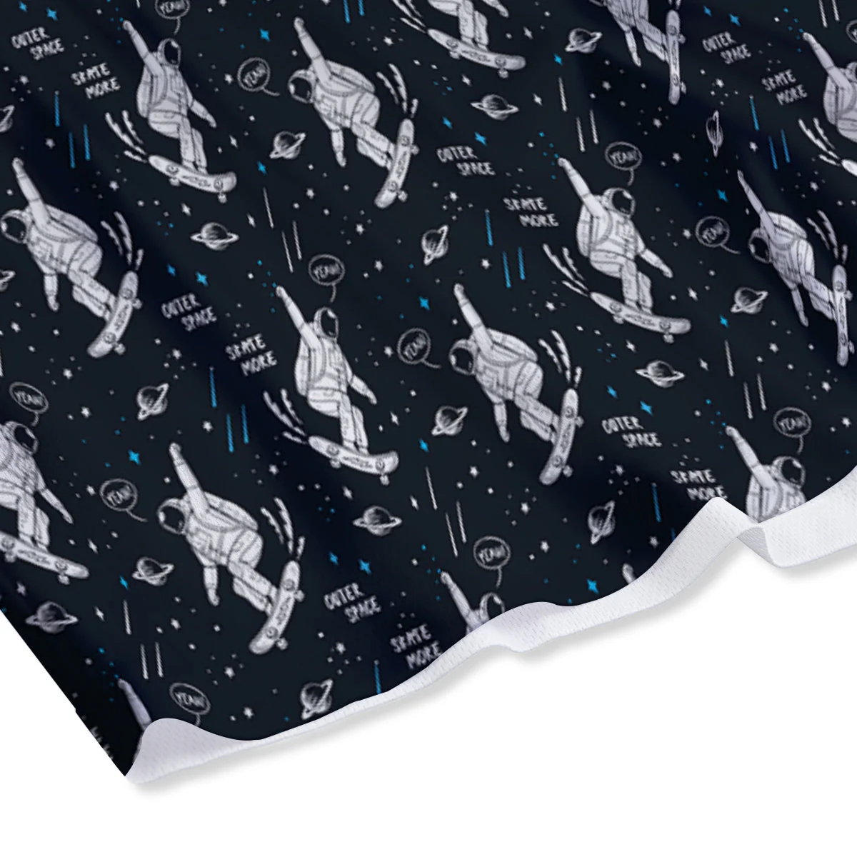 Astronaut Cute Print Pattern Mesh Shorts - Image 4