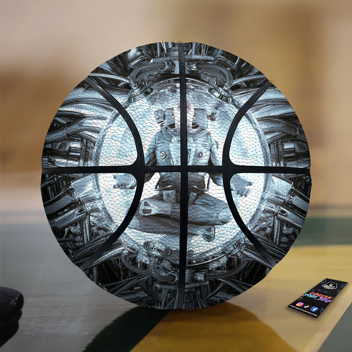 Astronaut In Machine Print Basketball