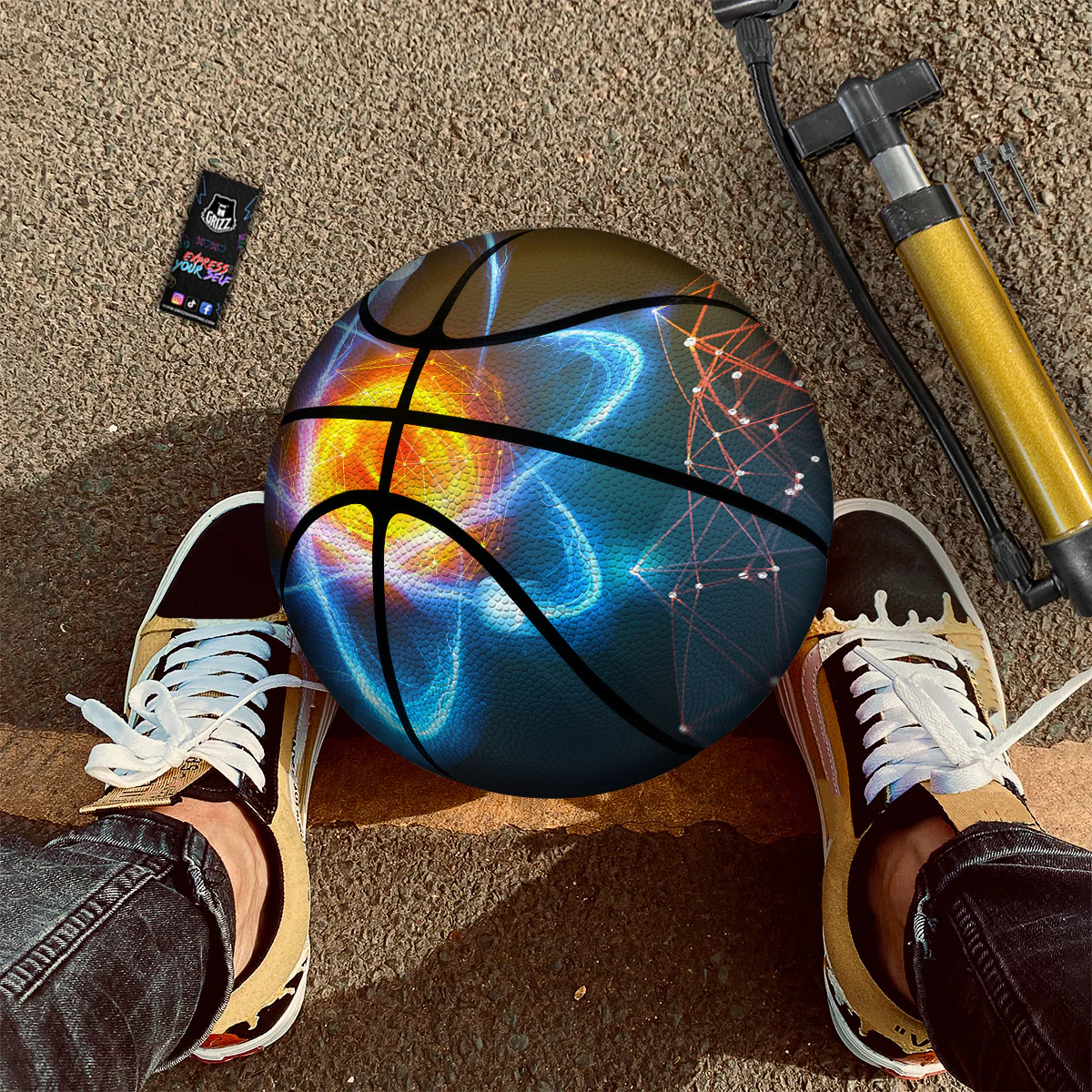 Atomic Structure Print Basketball - Image 2