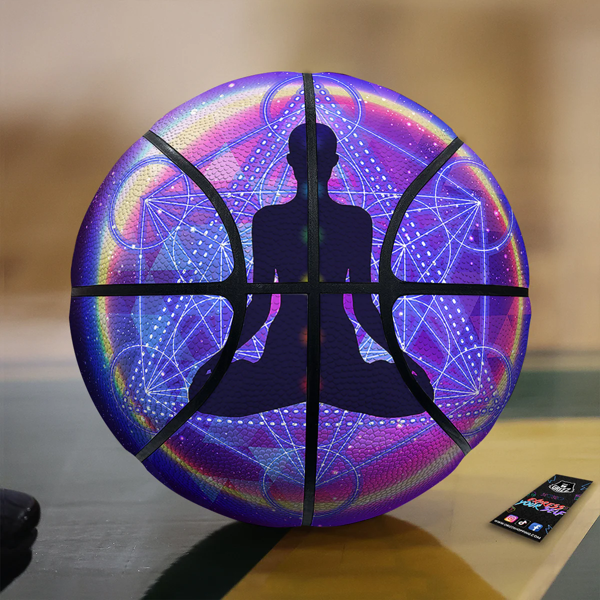 Aura Chakras Colorful Print Basketball