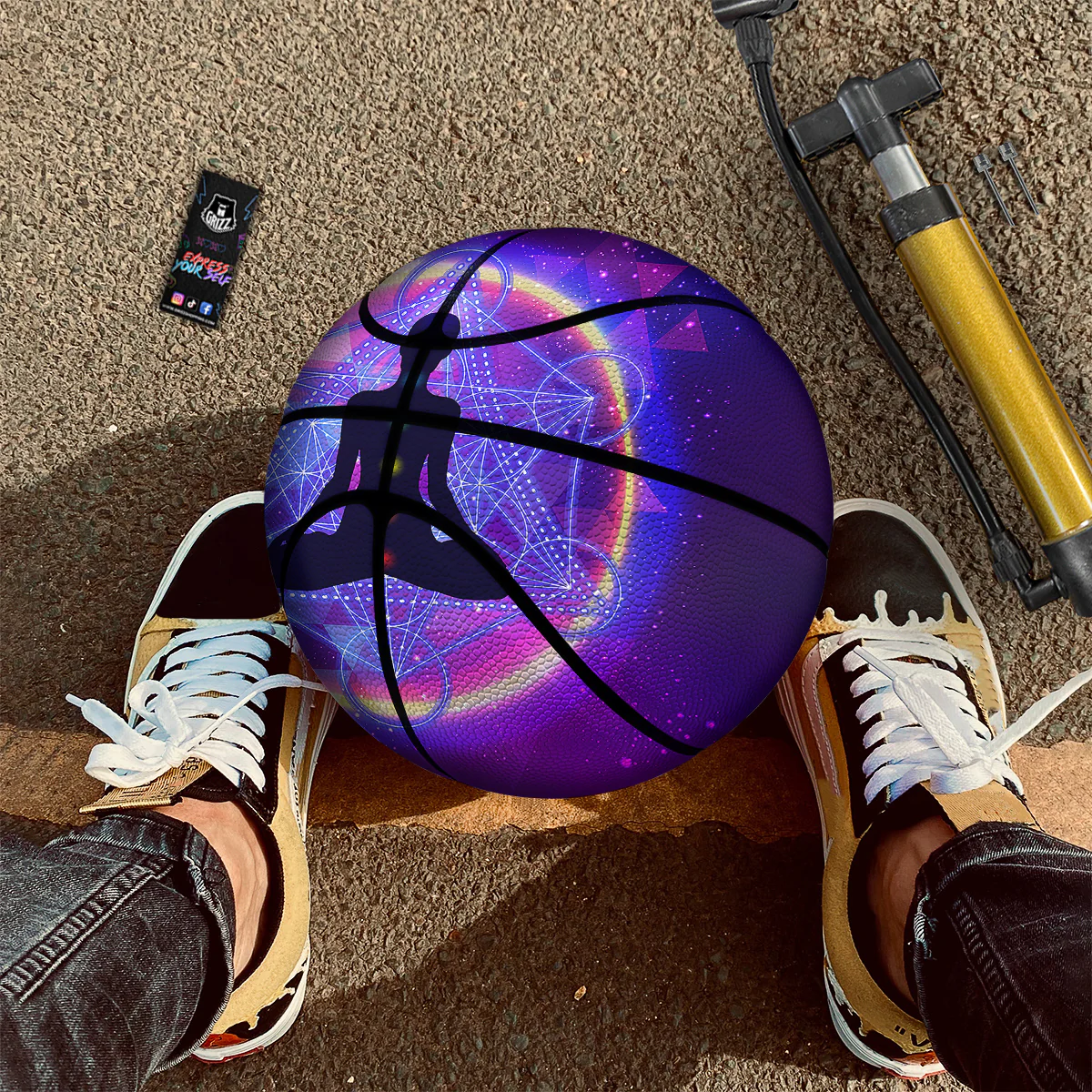 Aura Chakras Colorful Print Basketball - Image 2