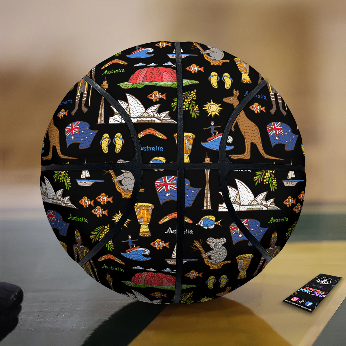 Australia Theme Print Pattern Basketball