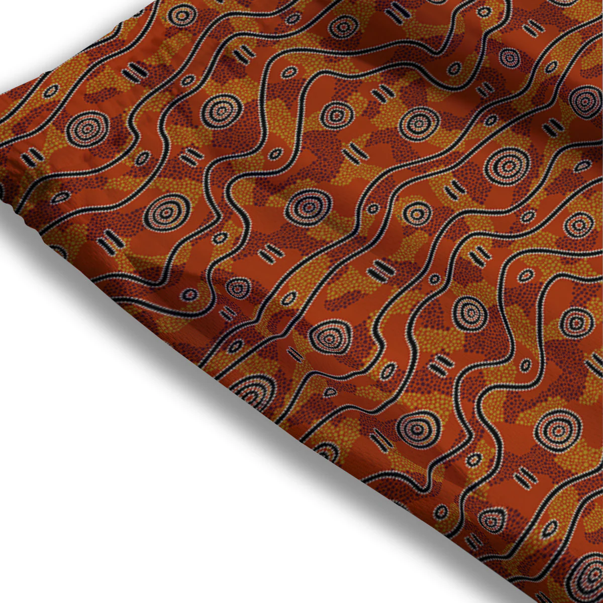 Australian Aboriginal Print Pattern Mesh Shorts - Image 3