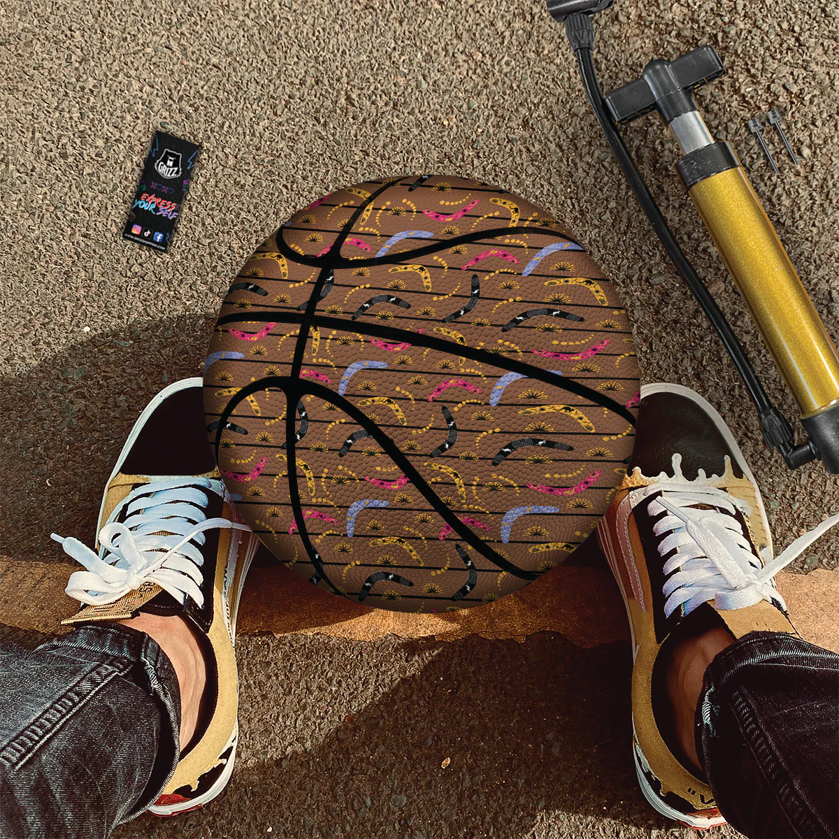 Australian Boomerangs Print Pattern Basketball - Image 2