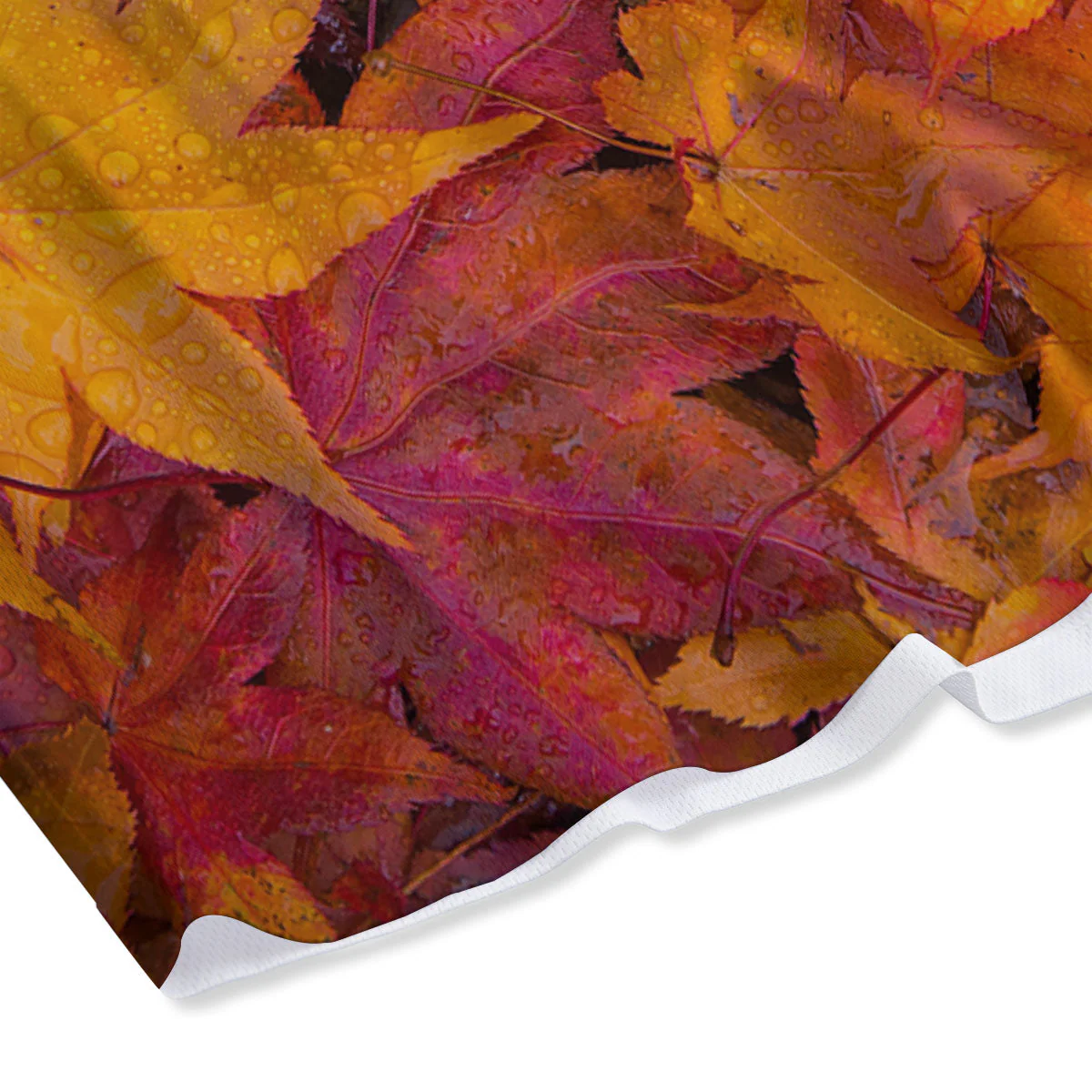 Autumn Leaves Print Mesh Shorts - Image 4