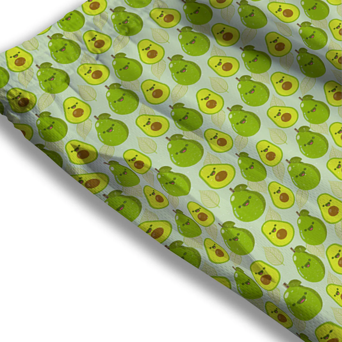 Avocado Cartoon Print Pattern Mesh Shorts - Image 3