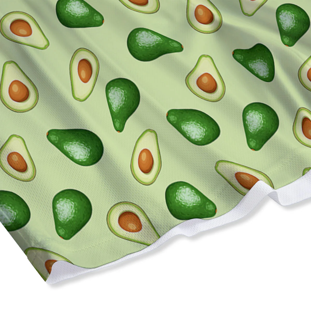 Avocado Half Cut Print Mesh Shorts - Image 4