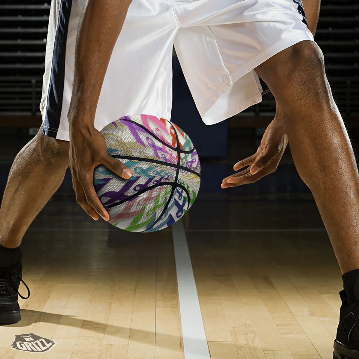 Awareness Mandala Cancer Print Basketball - Image 3