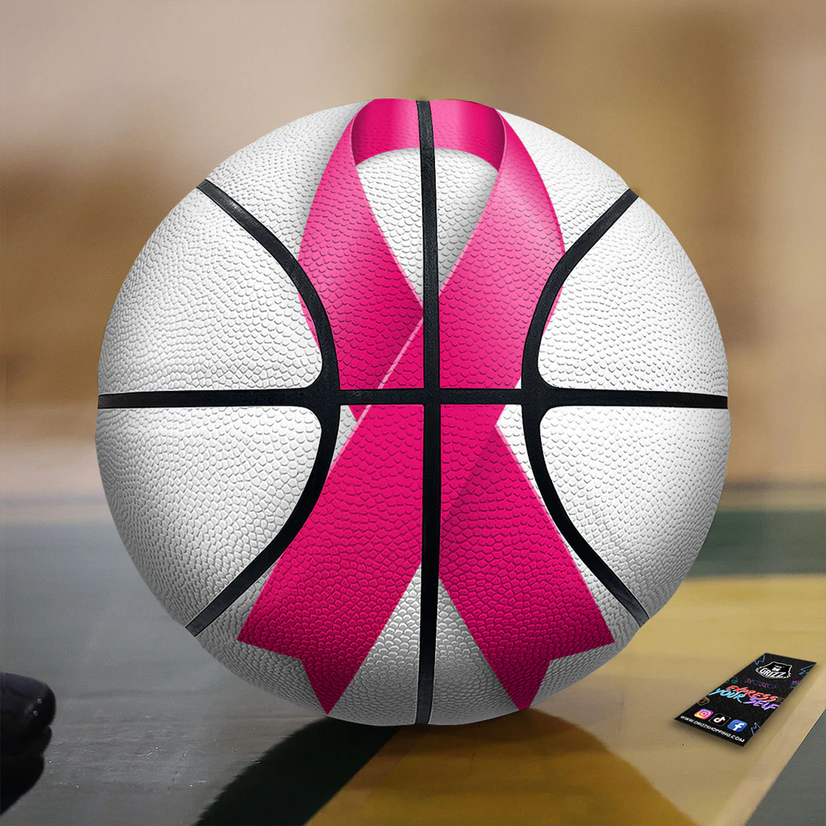 Awareness Ribbons Cancer Print Basketball