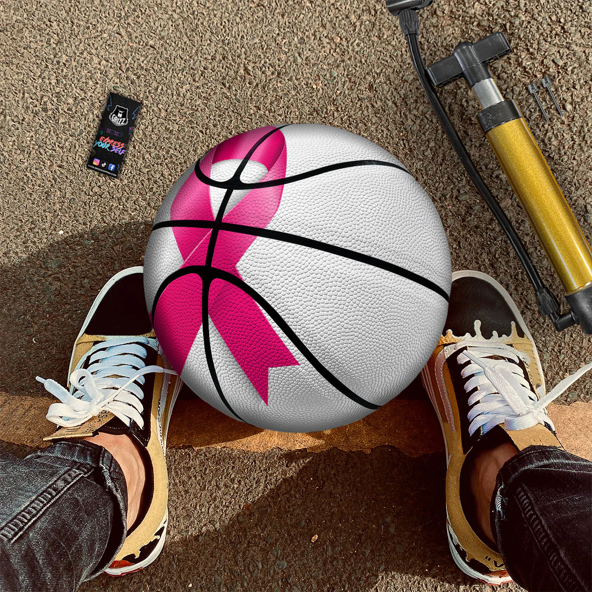 Awareness Ribbons Cancer Print Basketball - Image 2