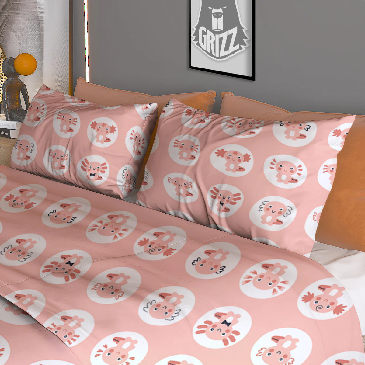 Axolotl Baby Print Pattern Duvet Cover Bedding Set - Image 3