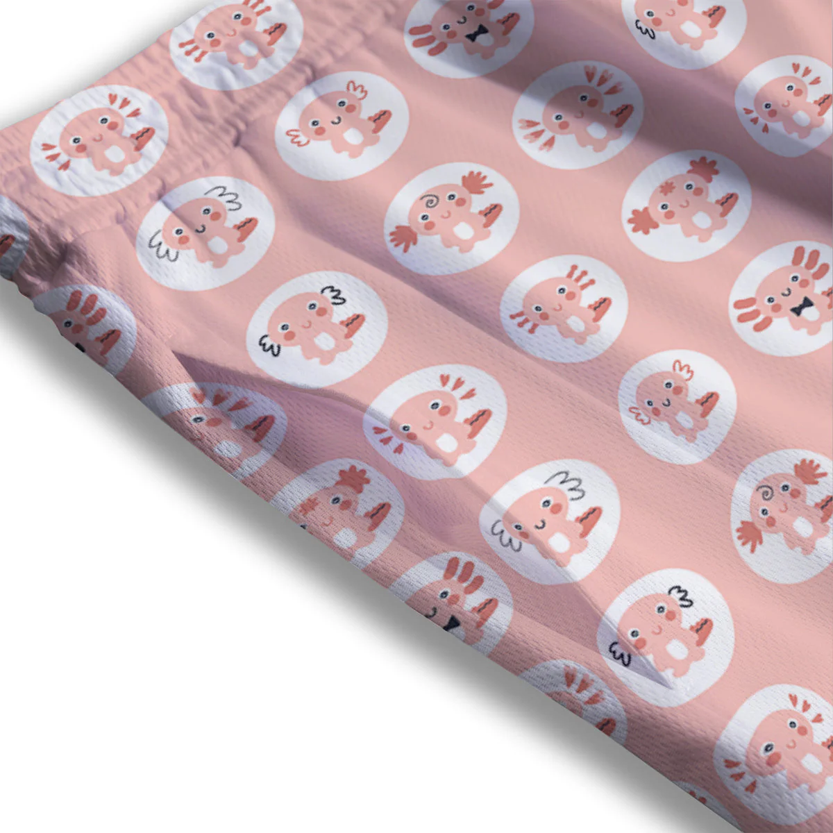 Axolotl Baby Print Pattern Mesh Shorts - Image 3