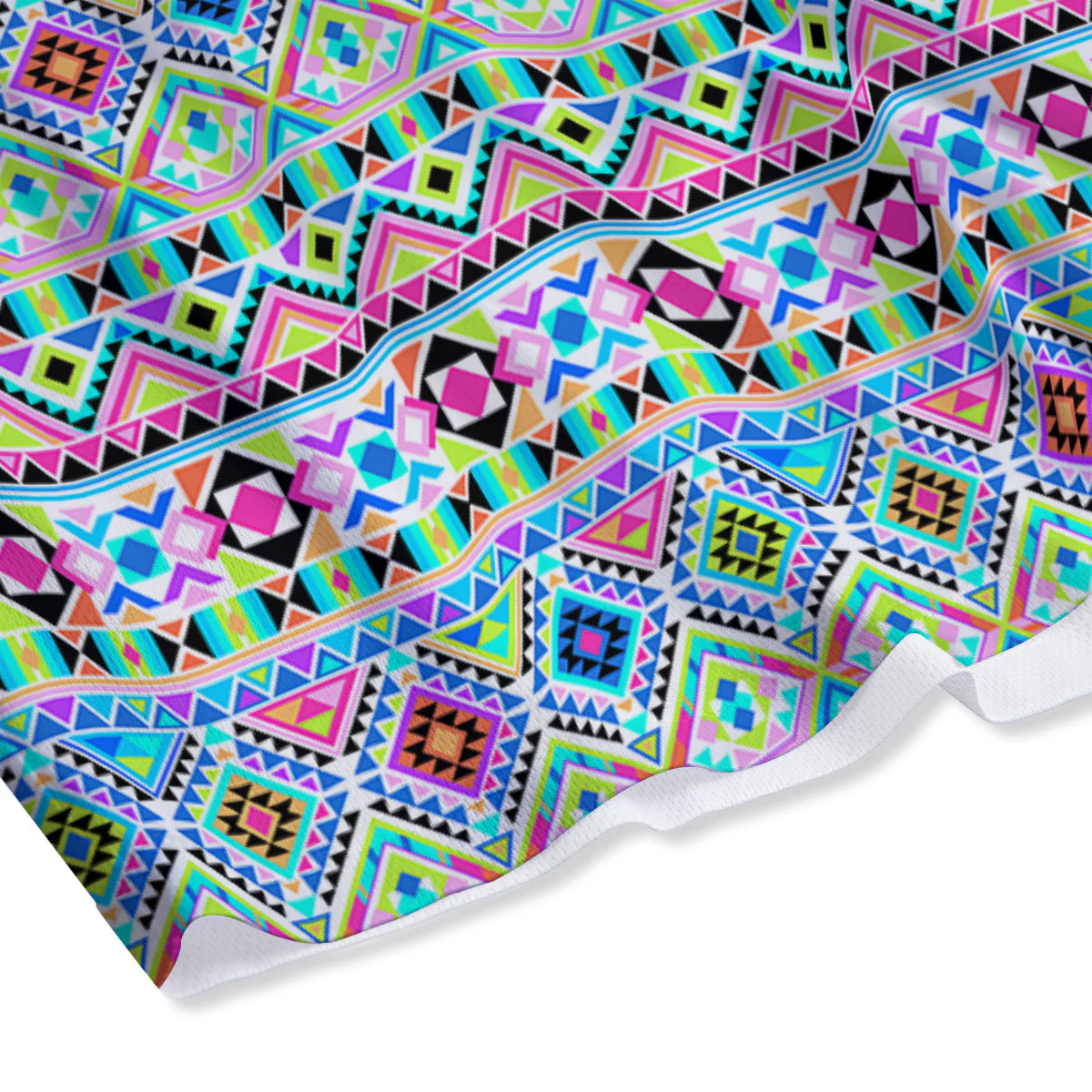 Aztec Colorful Print Pattern Mesh Shorts - Image 4