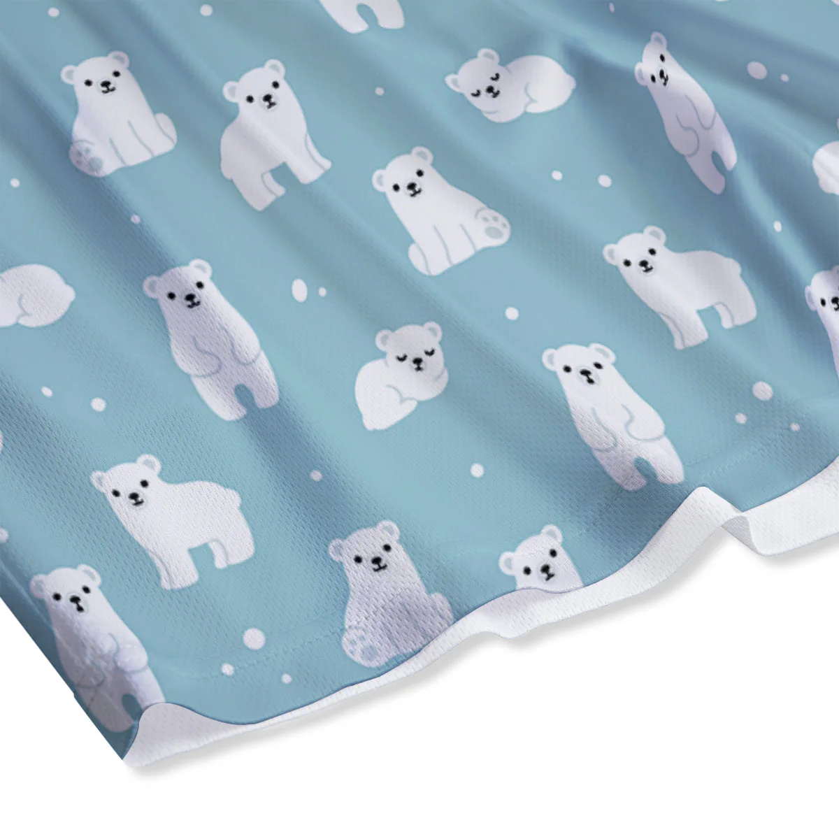 Baby Bear Cartoon Cute Print Pattern Mesh Shorts - Image 4