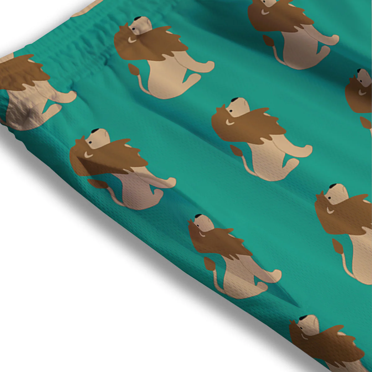 Baby Lion Print Pattern Mesh Shorts - Image 3