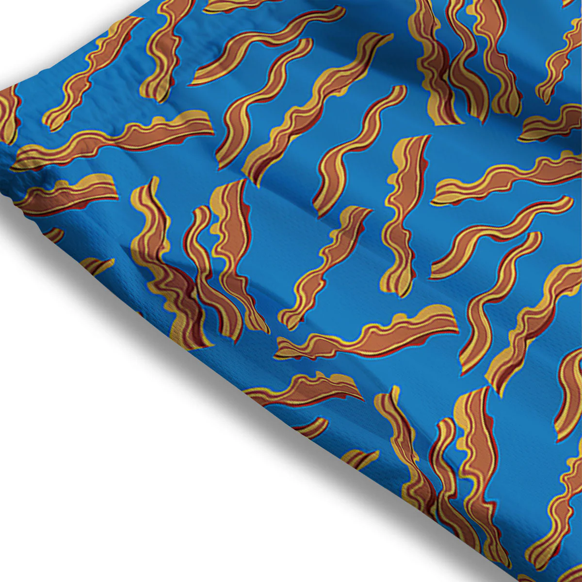 Bacon Blue Crispy Print Pattern Mesh Shorts - Image 3