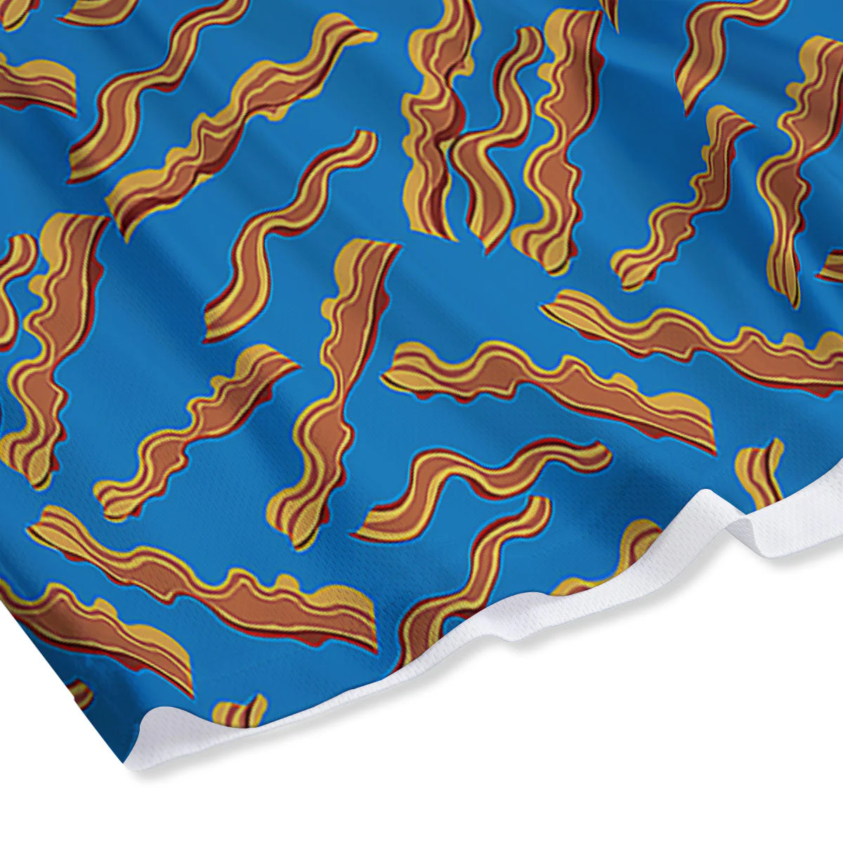 Bacon Blue Crispy Print Pattern Mesh Shorts - Image 4
