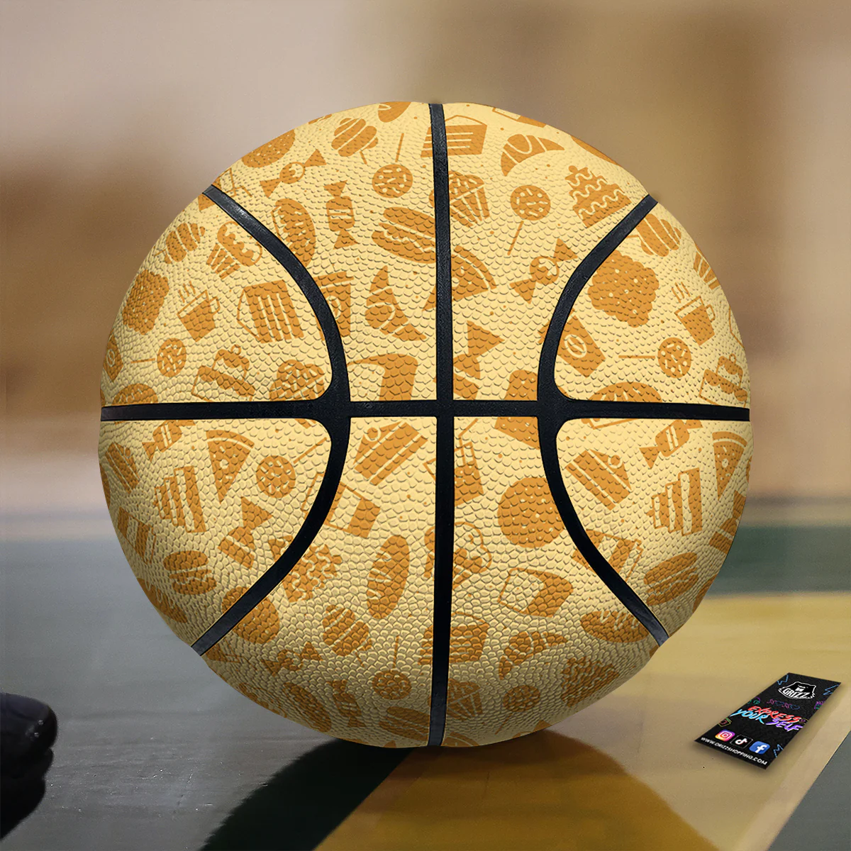 Bakery And Dessert Print Pattern Basketball