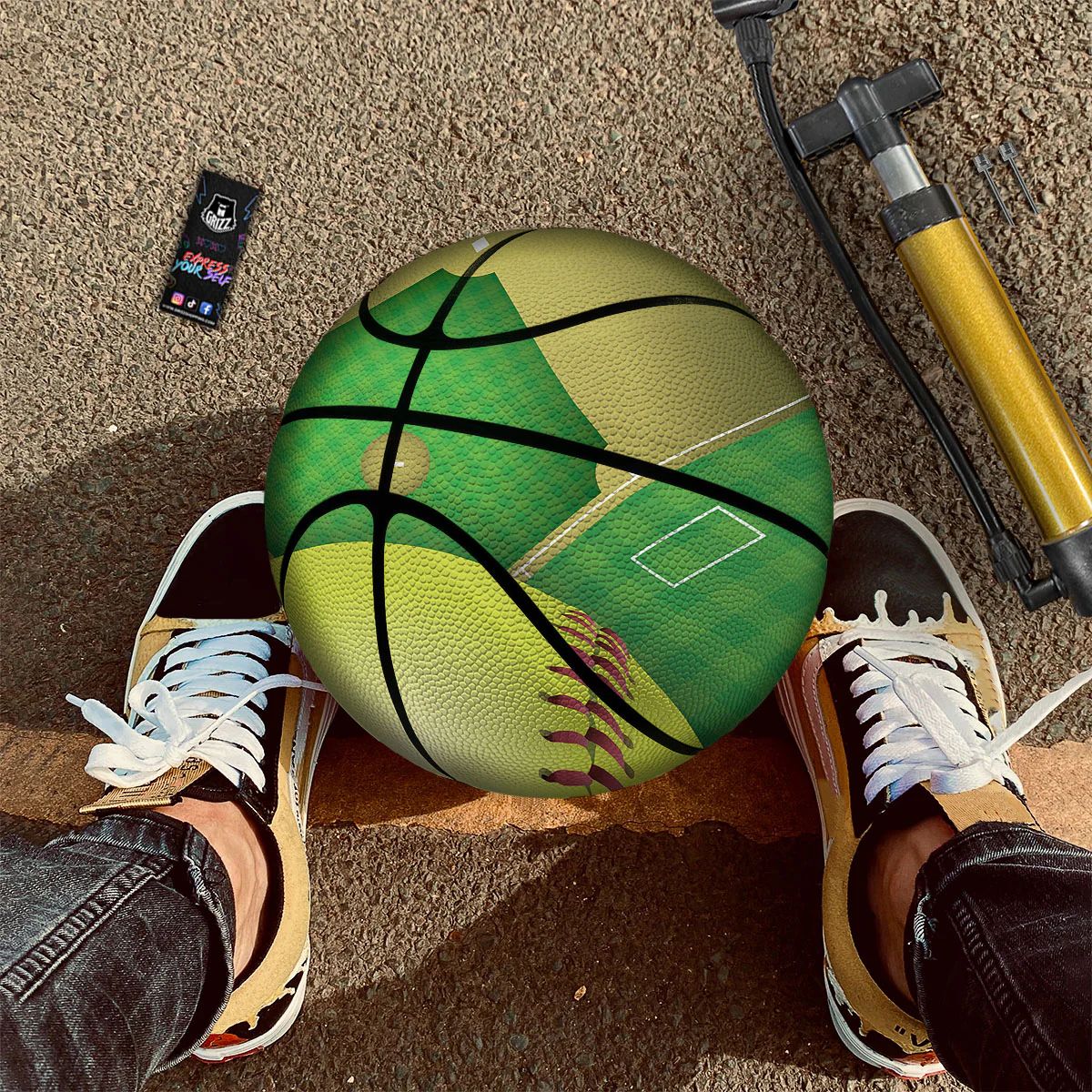 Ball And Softball Field Print Basketball - Image 2