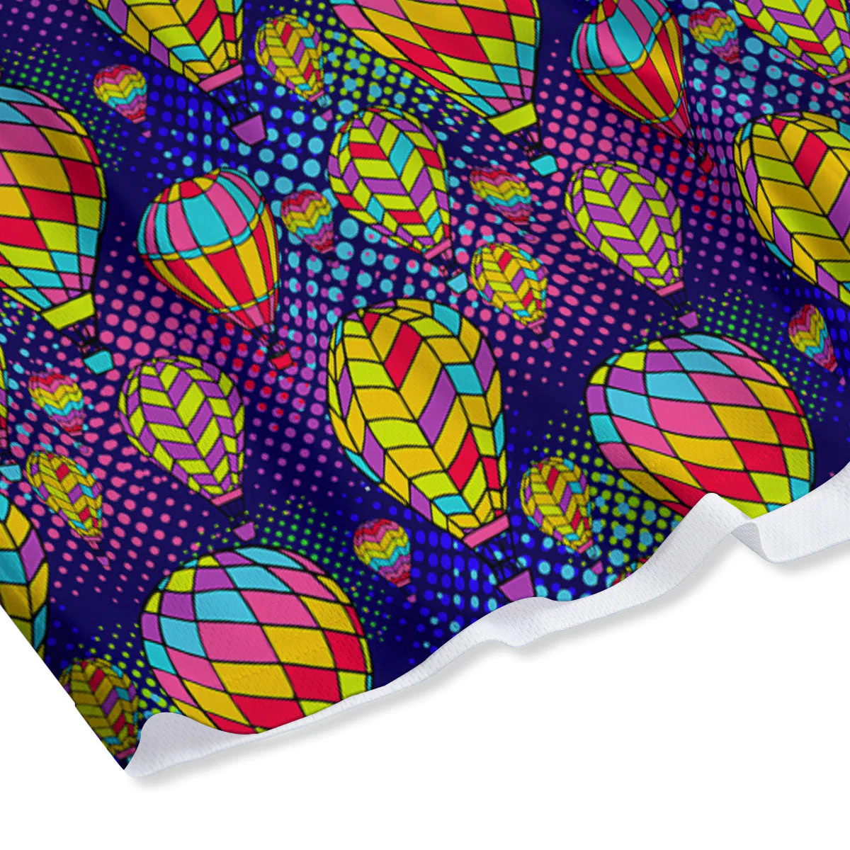 Balloon Air Retro Print Pattern Mesh Shorts - Image 4