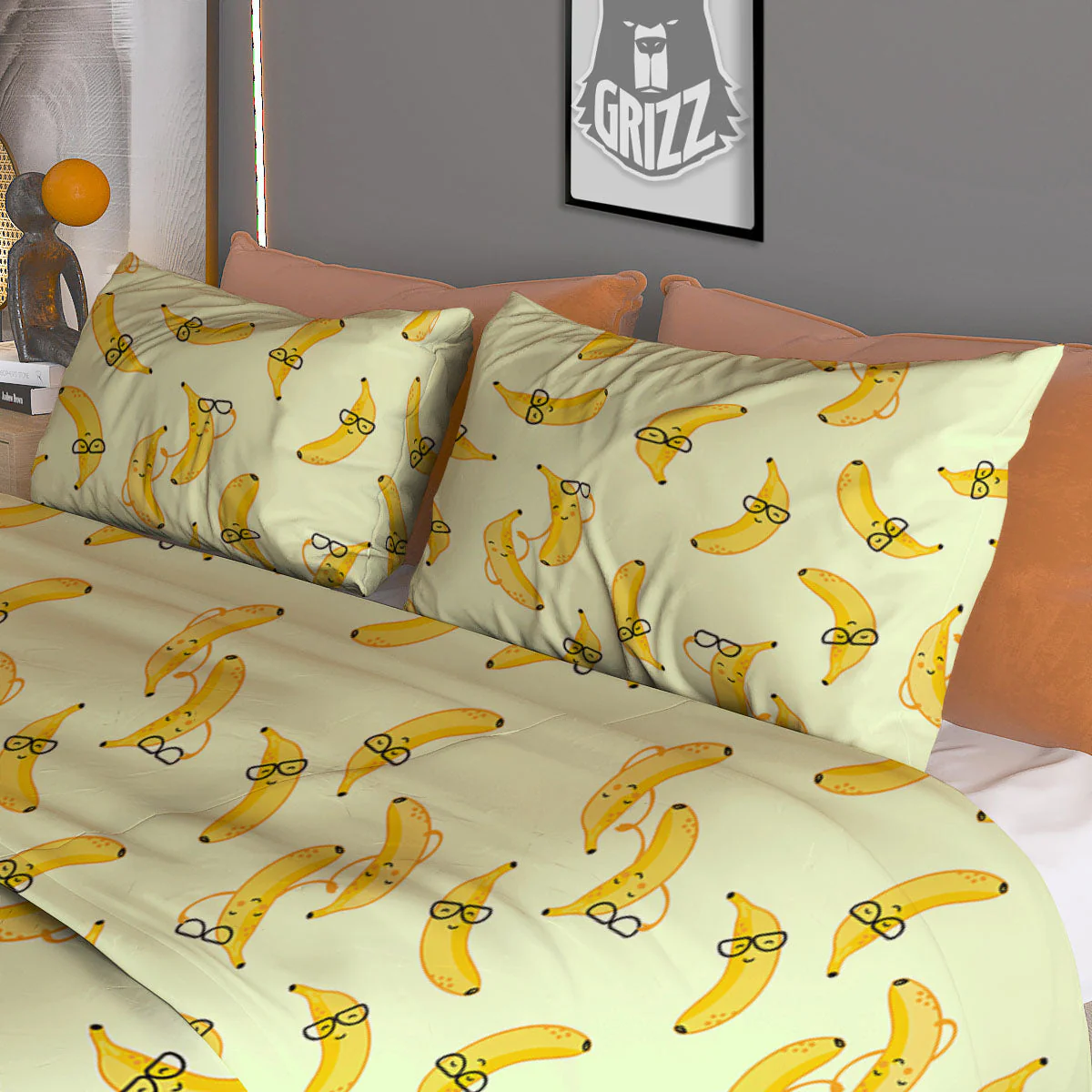 Banana Cute Print Pattern Duvet Cover Bedding Set - Image 3