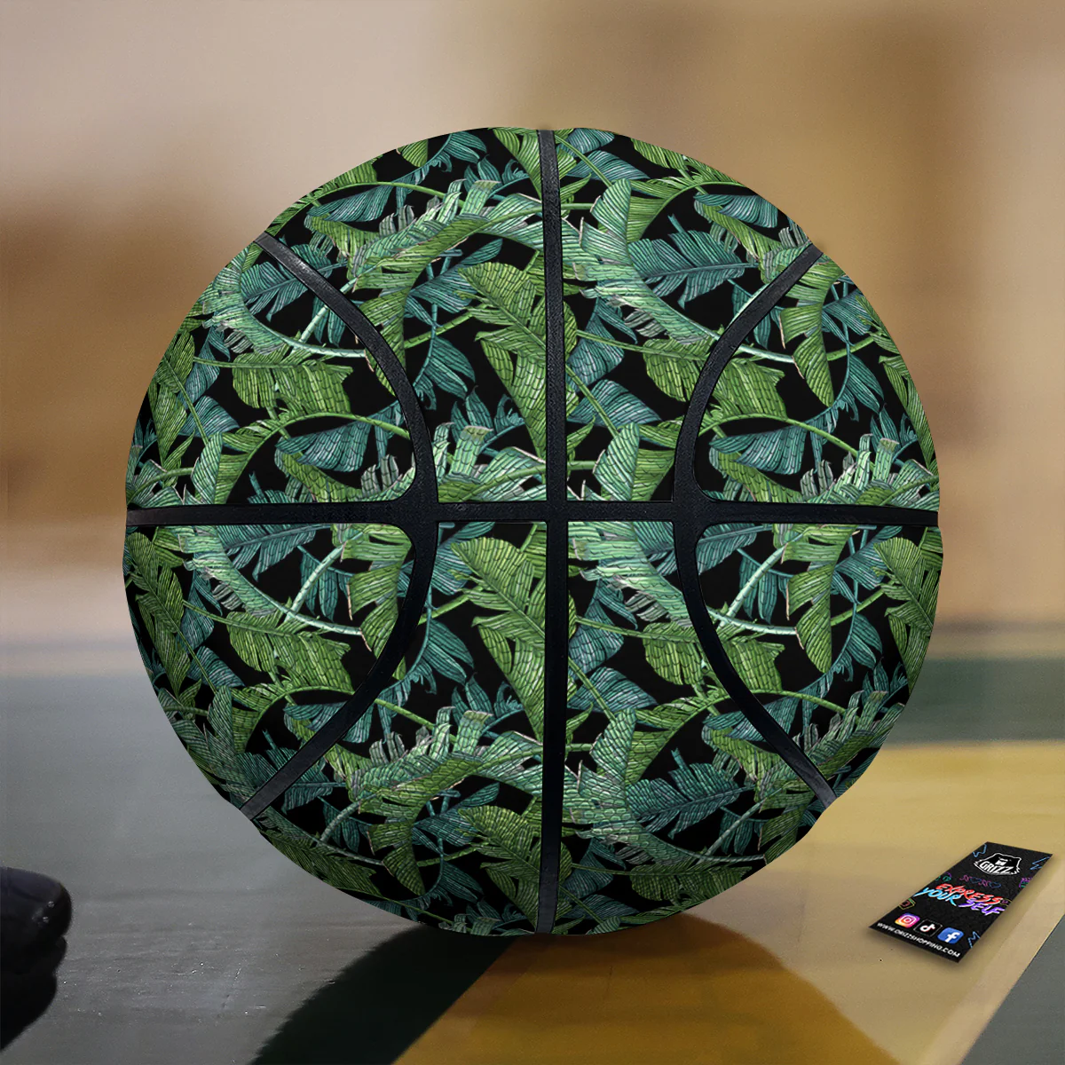 Banana Leaf Print Pattern Basketball