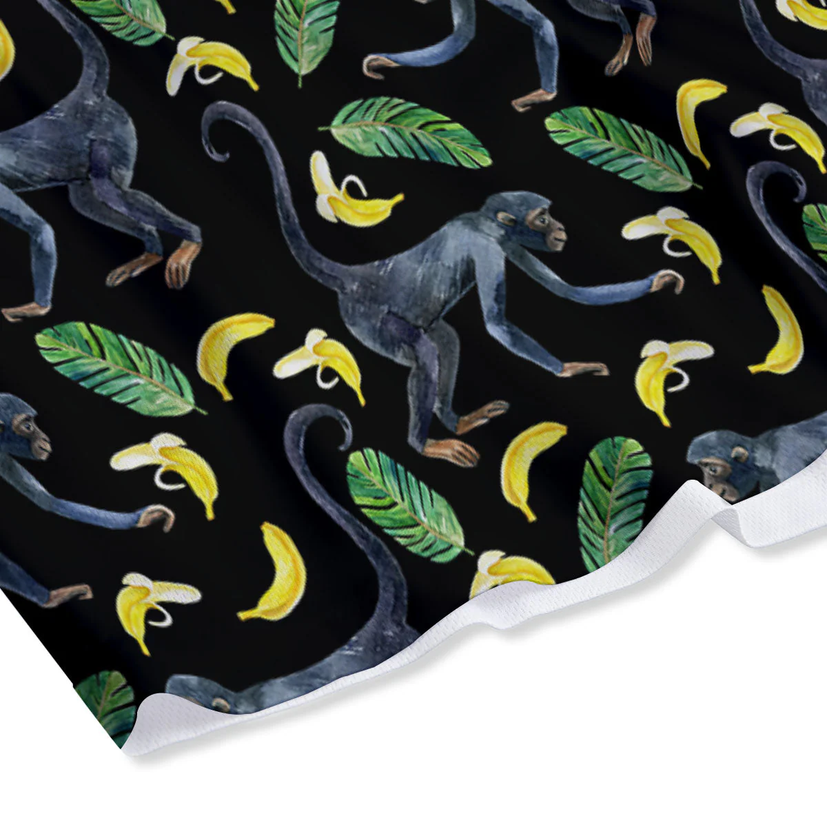 Banana Monkey Pattern Pattern Mesh Shorts - Image 4