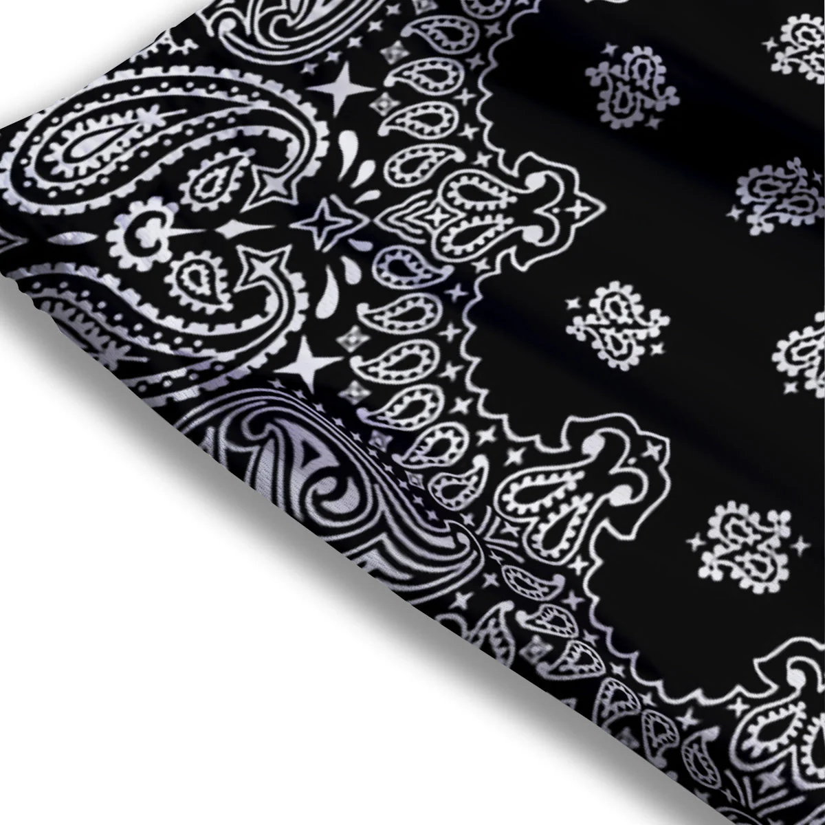 Bandana Black Paisley Print Mesh Shorts - Image 3