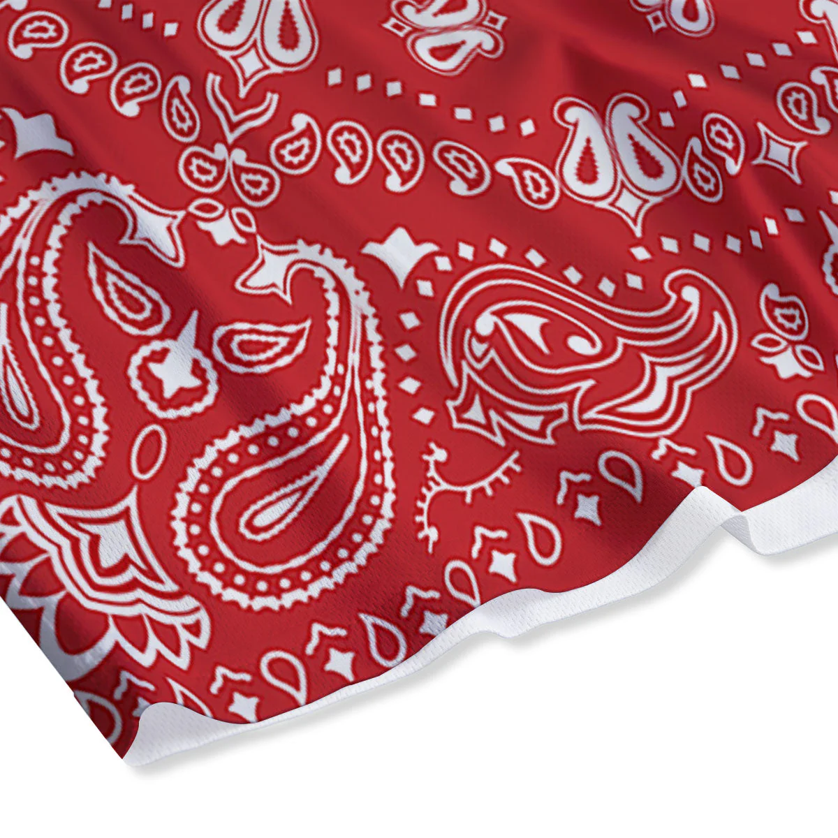 Bandana Red Paisley Print Mesh Shorts - Image 4