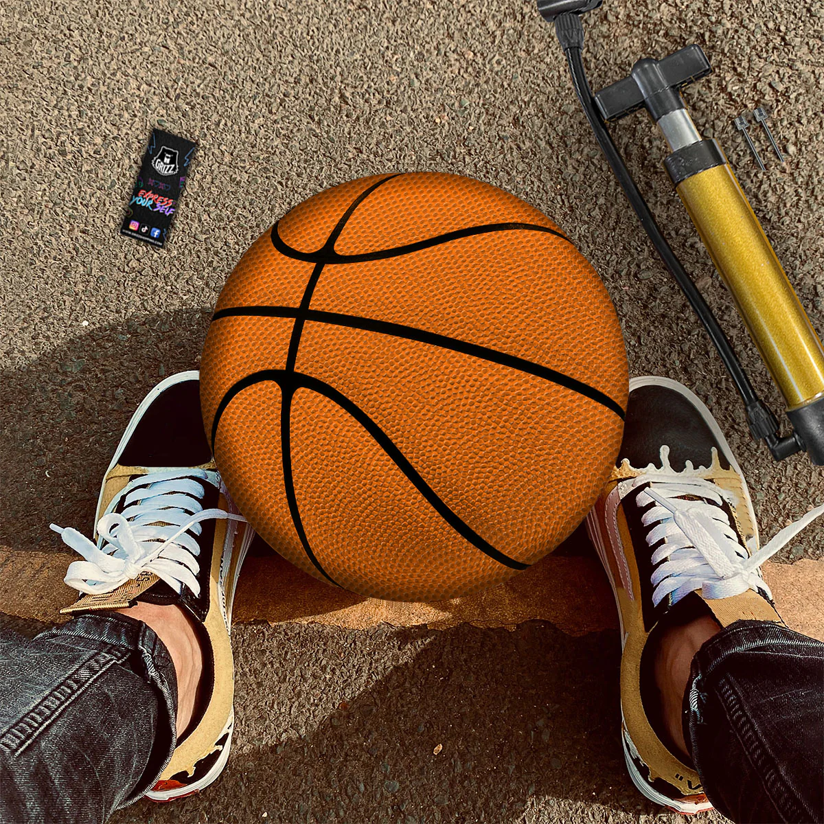 Basketball Ball Texture Print Basketball - Image 2
