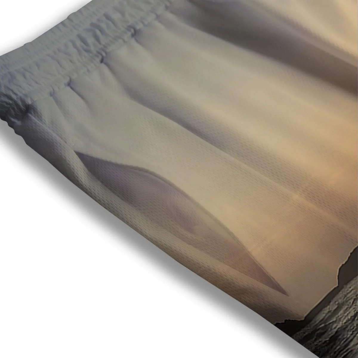 Beach Sunrise Print Mesh Shorts - Image 3