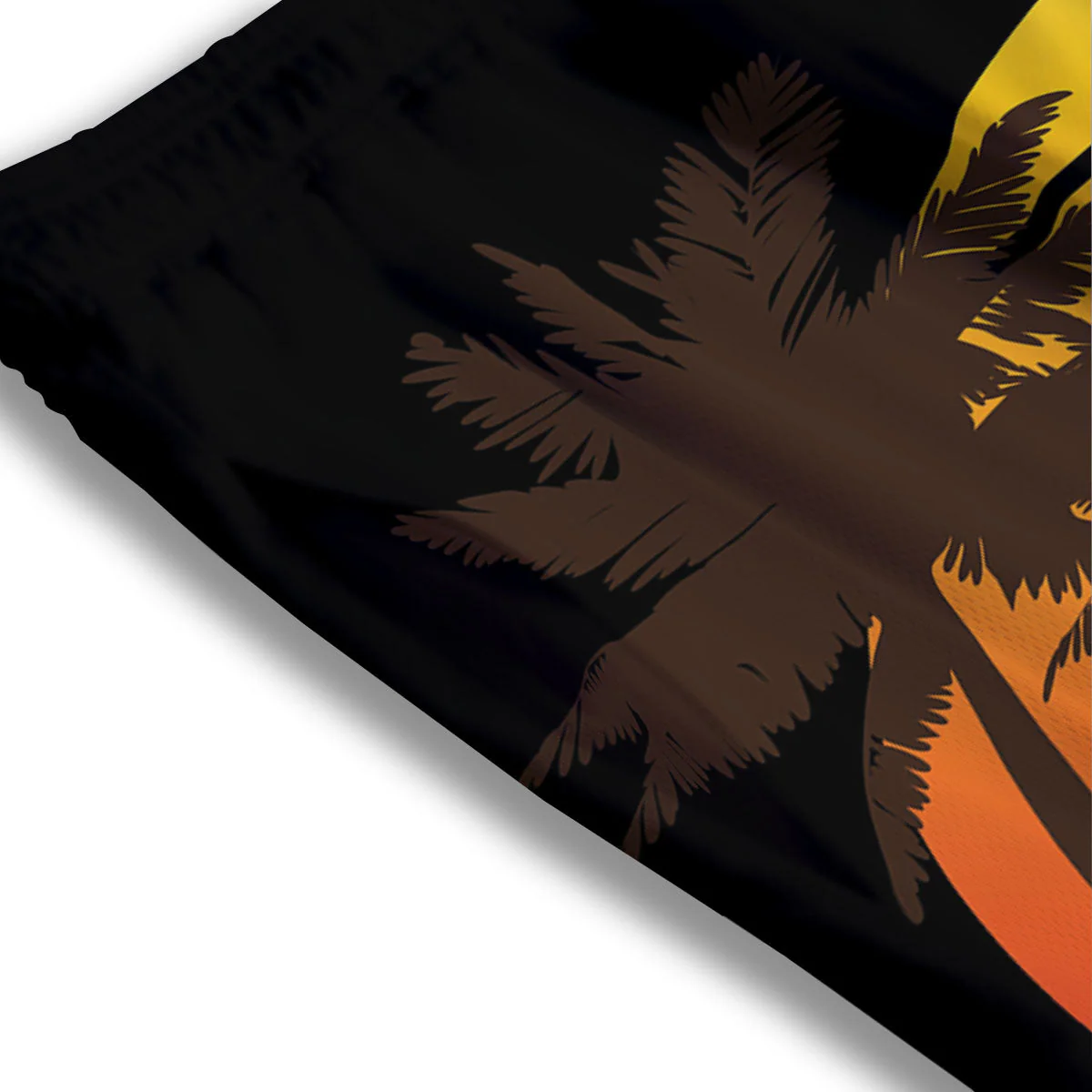 Beach Sunset Palm Tree Print Mesh Shorts - Image 3