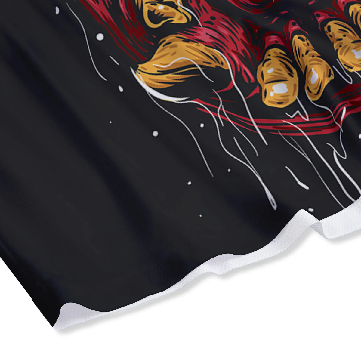 Beast Mouth Open Print Mesh Shorts - Image 4