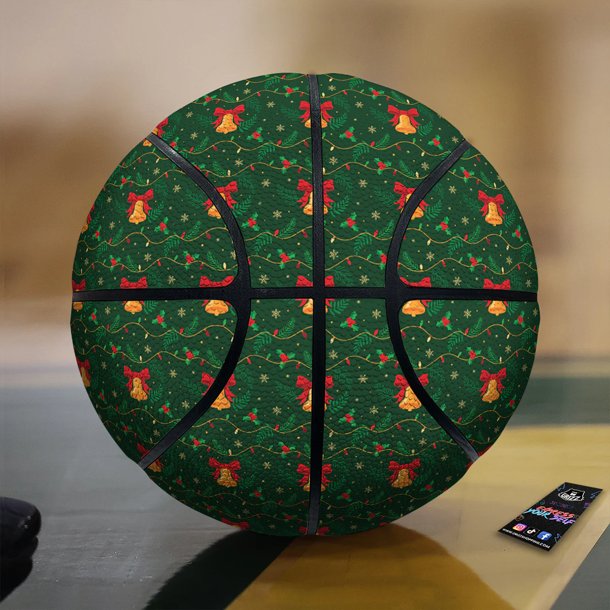 Bell Cute Christmas Print Pattern Basketball