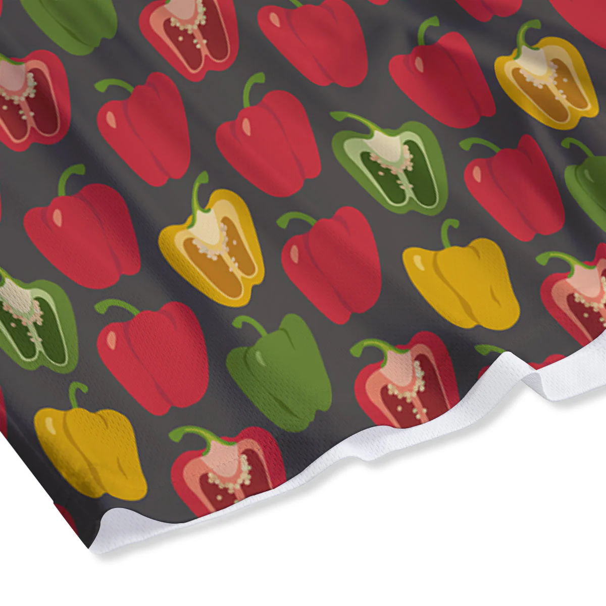 Bell Pepper Vintage Print Pattern Mesh Shorts - Image 4