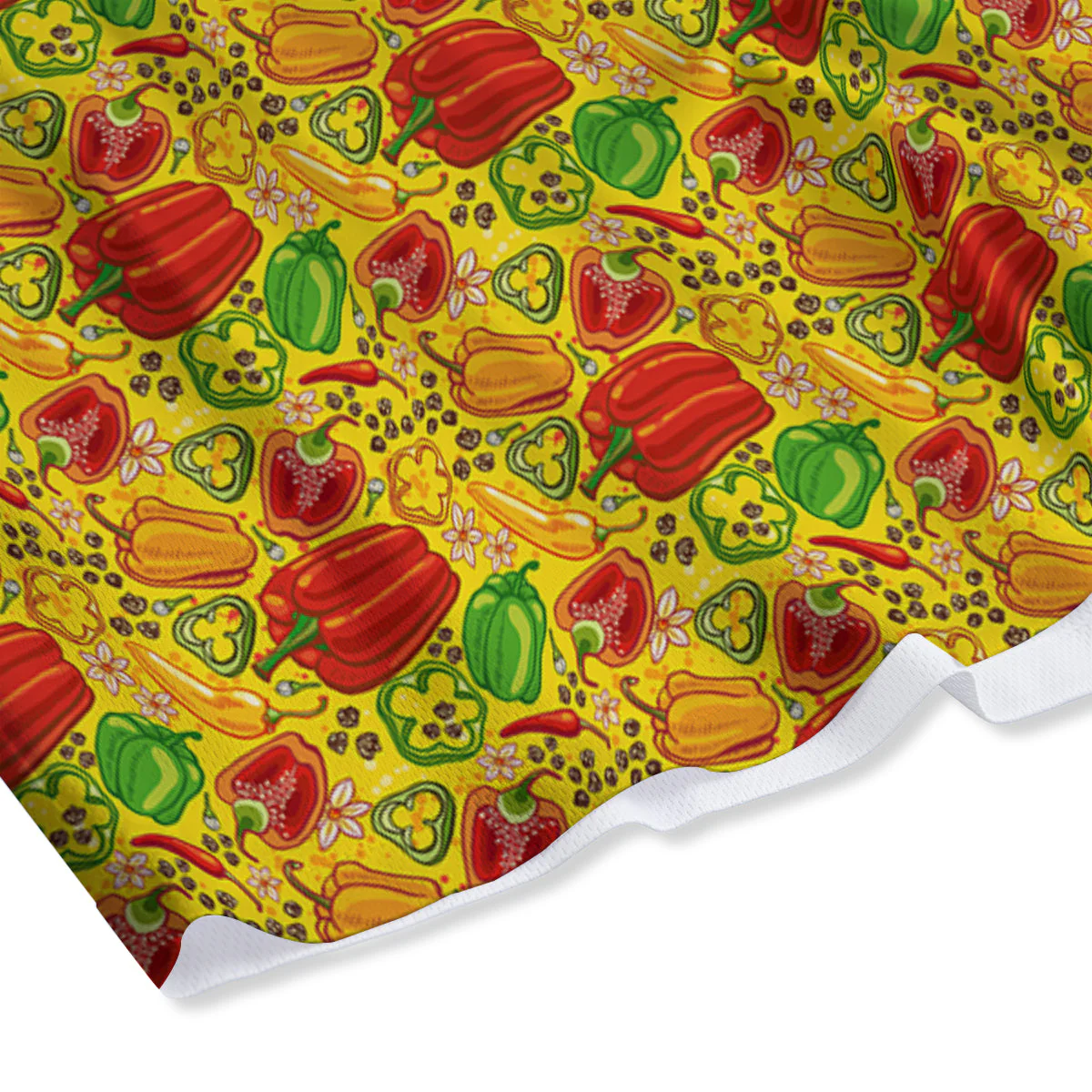 Bell Pepper Yellow Print Pattern Mesh Shorts - Image 4