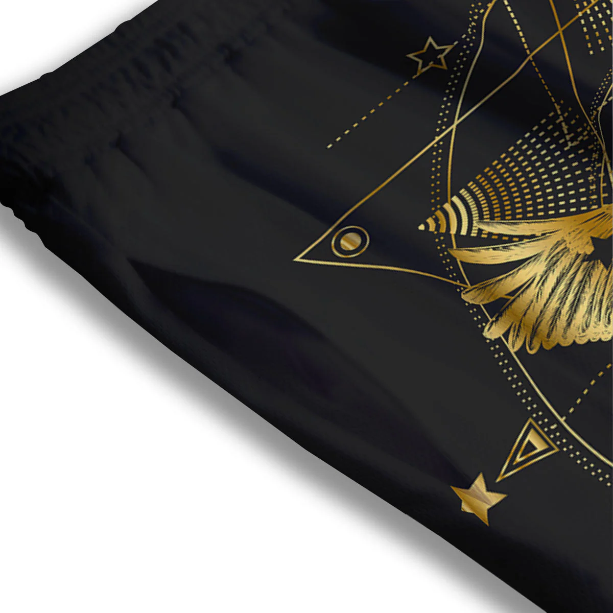 Bird Spiritual Golden Print Mesh Shorts - Image 3