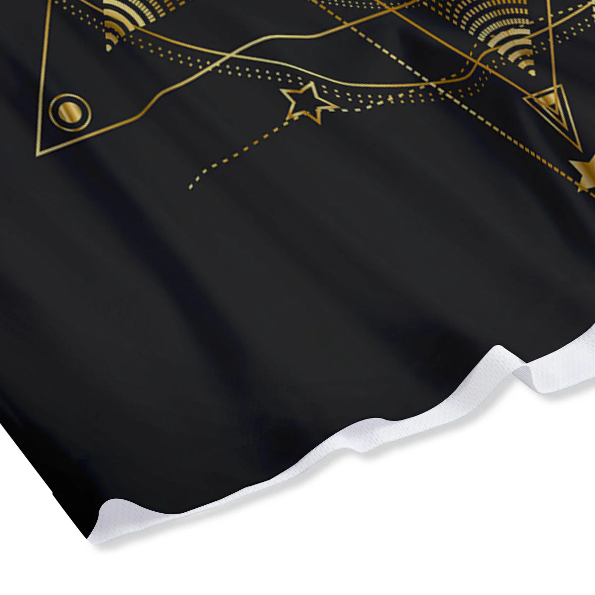 Bird Spiritual Golden Print Mesh Shorts - Image 4